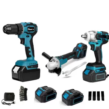 Offerta per Kit 3 in 1 Trapano Avvitatore Avvitatore a Impulsi Smerigliatrice a Batteria a 99€ in Brico Bravo