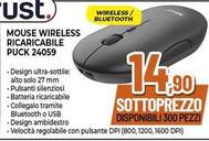 Offerta per Trust - Mouse Wireless Ricaricabile Puck 24059 a 14,9€ in Expert