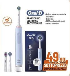 Offerta per Oral b - Spazzolino Elettrico PRO3700BLUE a 49,9€ in Expert