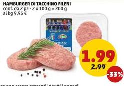 Offerta per Fileni - Hamburger Di Tacchino a 1,99€ in PENNY