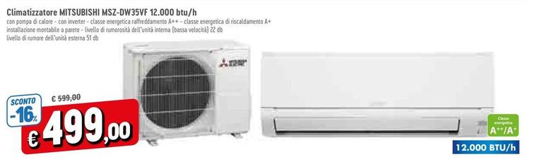 Offerta per Mitsubishi - Climatizzatore MSZ-DW35VF  12.000 Btu/H a 499€ in Dpiu