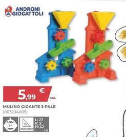 Offerta per Androni Giocattoli - Mulino Gigante 3 Pale a 5,99€ in Toys Center