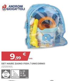 Offerta per Androni Giocattoli - Set Mare Zaino Fish/Unicorno a 9,99€ in Toys Center