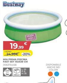 Offerta per Bestway - Mia Prima Piscina Fast Set 152X38 Cm  a 19,99€ in Toys Center