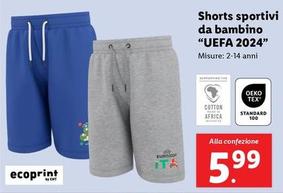 Offerta per Shorts Sportivi Da Bambino "UEFA 2024" a 5,99€ in Lidl