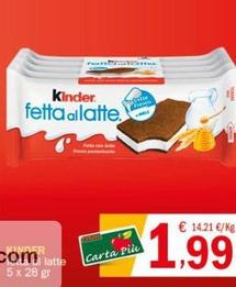 Offerta per Kinder - Torta Al Latte a 1,99€ in Crai