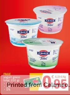 Offerta per  Fage - Yogurt Greco  a 0,95€ in Crai