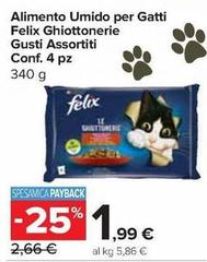 Offerta per Purina - Alimento Umido Per Gatti Felix Ghiottonerie a 1,99€ in Carrefour Express
