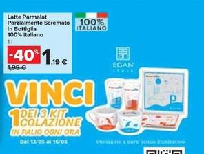 Offerta per Parmalat - Latte Parzialmente Scremato In Bottiglia 100% Italiano a 1,19€ in Carrefour Express