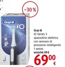 Offerta per Oral b - iO Series 3 Spazzolino Elettrico Con Sensore Di Pressione a 69€ in dm