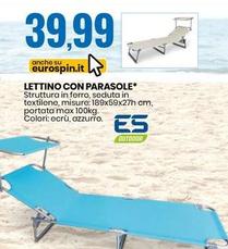 Offerta per Lettino Con Parasole a 39,99€ in Eurospin
