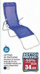 Offerta per Lettino In Textilene a 34,99€ in Happy Casa Store