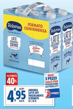 Offerta per Arborea - Latte UHT Parzialmente Scremato a 4,95€ in Sigma