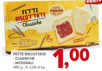 Offerta per Fette biscottate a 1€ in Todis