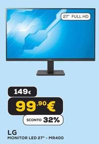 Offerta per LG - Monitor Led 27" - Mr400 a 99,9€ in Euronics