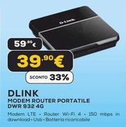 Offerta per D Link - Modem Router Portatile DWR 932 4G a 39,9€ in Euronics