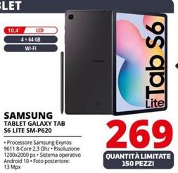 Offerta per Samsung - Tablet Galaxy Tab S6 Lite SM-P620 a 269€ in Comet