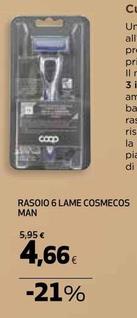 Offerta per  Cosmecos Man - Rasoio 6 Lame  a 4,66€ in Coop