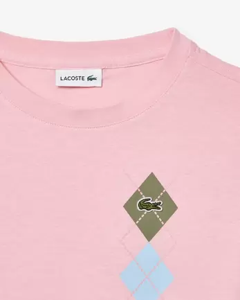 Offerta per T-shirt con stampa a rombi a 50€ in Lacoste