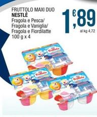 Offerta per Nestlè - Fruttolo Maxi Duo Fragola E Pesca a 1,89€ in Sidis