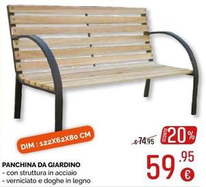 Offerta per Panchina Da Giardino a 59,95€ in La Prealpina