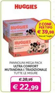 Offerta per Huggies - Pannolini Mega Pack Ultra Comfort Mutandina E Tradizionale a 22,99€ in Universo Bimbo