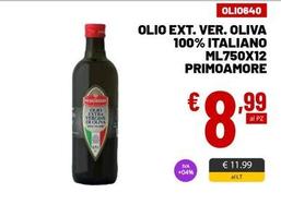 Offerta per Golia - Primoamore - Olio Ext. Ver. Oliva 100% Italiano ML750X12 a 8,99€ in Sicil Food
