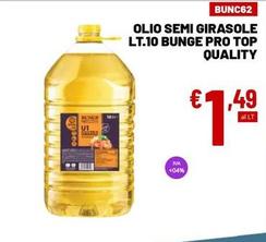 Offerta per Quality - Olio Semi Girasole Lt.10 Bunge Pro Top a 1,49€ in Sicil Food