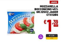 Offerta per Jager - Jagu - Mozzarella Bocconcino 45% Gr.125x2  CTX12BS a 1,39€ in Sicil Food