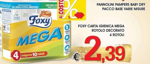 Offerta per Foxy - Carta Igienica Mega Rotolo Decorato a 2,39€ in Deter Shop