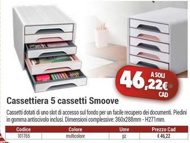 Offerta per Cassettiera 5 Cassetti Smoove a 46,22€ in Sforazzini