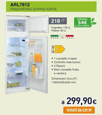 Offerta per Ignis - ARL7912 Frigorifero Doppia Porta a 299,9€ in Unieuro