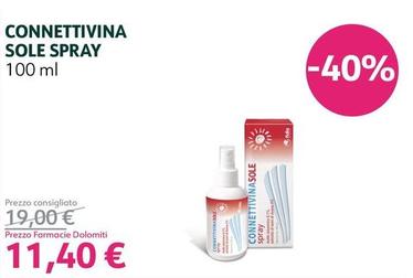 Offerta per Sole - Connettivina Spray a 11,4€ in Farmacie Dolomiti