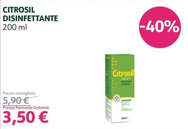Offerta per Citrosil - Disinfettante a 3,5€ in Farmacie Dolomiti