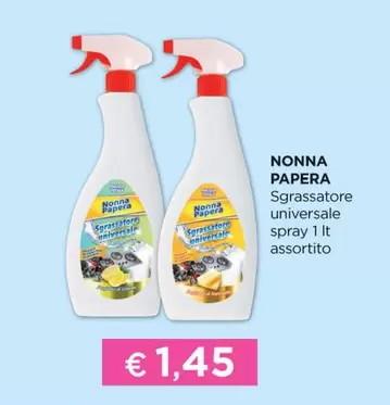 Offerta per Nonna Papera - Sgrassatore Universale Spray a 1,45€ in Acqua & Sapone