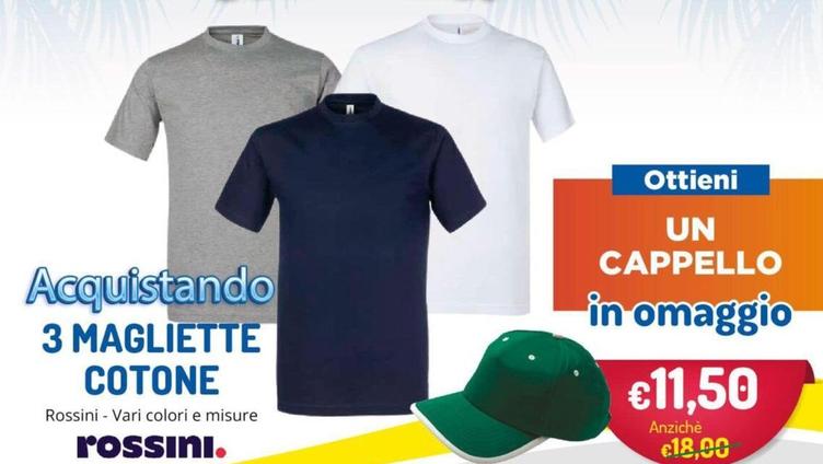 Offerta per Rossini - 3 Magliette Cotone a 11,5€ in Cittadino Agricoltura