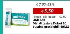 Offerta per Granato - Okitask - Mal Di Testa E Dolori 10 Bustine Orosolubili a 5,5€ in Farmacia Porcu