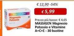 Offerta per Masigen - Magnesio Potassio E Vitamine A+C+E-30 Bustine a 5,99€ in Farmacia Porcu