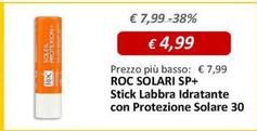 Offerta per Roc -  Solari Sp+ - Stick Labbra Idratante Con Protezione Solare 30 a 7,99€ in Farmacia Porcu