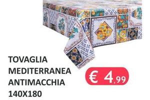 Offerta per Tovaglia Mediterranea Antimacchia a 4,99€ in Bianco Market