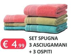 Offerta per Set Spugna 3 Asciugamani a 4,99€ in Bianco Market