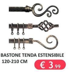Offerta per Bastone Tenda Estensible 120-210 Cm a 3,99€ in Bianco Market