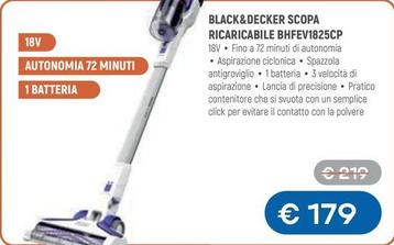 Offerta per Black & Decker - Scopa Ricaricabile BHEFV1825CP a 179€ in Euroelettrica