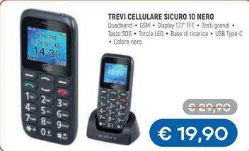 Offerta per Trevi -  Cellulare Sicuro 10 Nero a 19,9€ in Euroelettrica