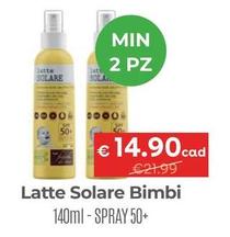 Offerta per Bimbi - Latte Solare a 14,9€ in Ideal Bimbo