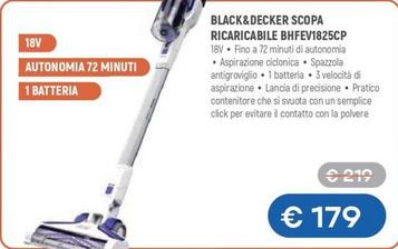 Offerta per Black & Decker - Scopa Ricaricabile BHFV1825CP a 179€ in Agosti
