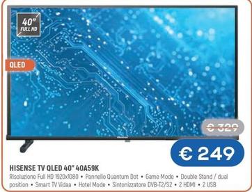 Offerta per Hisense - Tv Qled 40" 40A59K a 249€ in Agosti