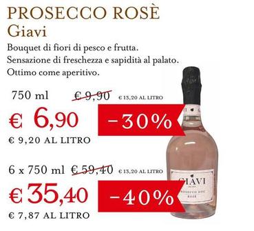 Offerta per Giavi - Prosecco Rose a 6,9€ in Eataly