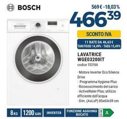 Offerta per Bosch - Lavatrice WGE03200IT a 466,39€ in Sinergy