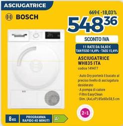 Offerta per Bosch - Asciugatrice WH835 ITA a 548,36€ in Sinergy